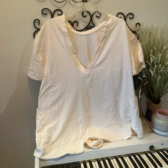 Free People Hot Shot T-Shirt Romper in Beach Clay Color Size XS with flaws - Picture 4 of 9